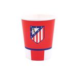 Cups stripes and crest red background 8 pieces
